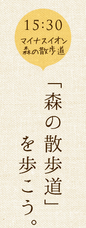 「森の散歩道」を歩こう。