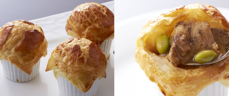 洋風にアレンジしたどて焼きパイ包み