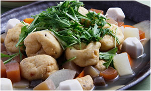 ひろうすと根菜の煮物