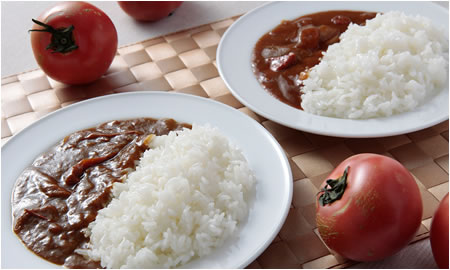 トマトのカレーとハヤシ