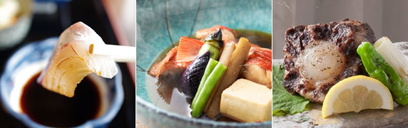 九州の山海の幸を旬彩鮮やかに、豪快で繊細な料理の数々をお召し上がり下さい。