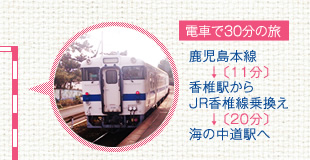 電車で30分の旅